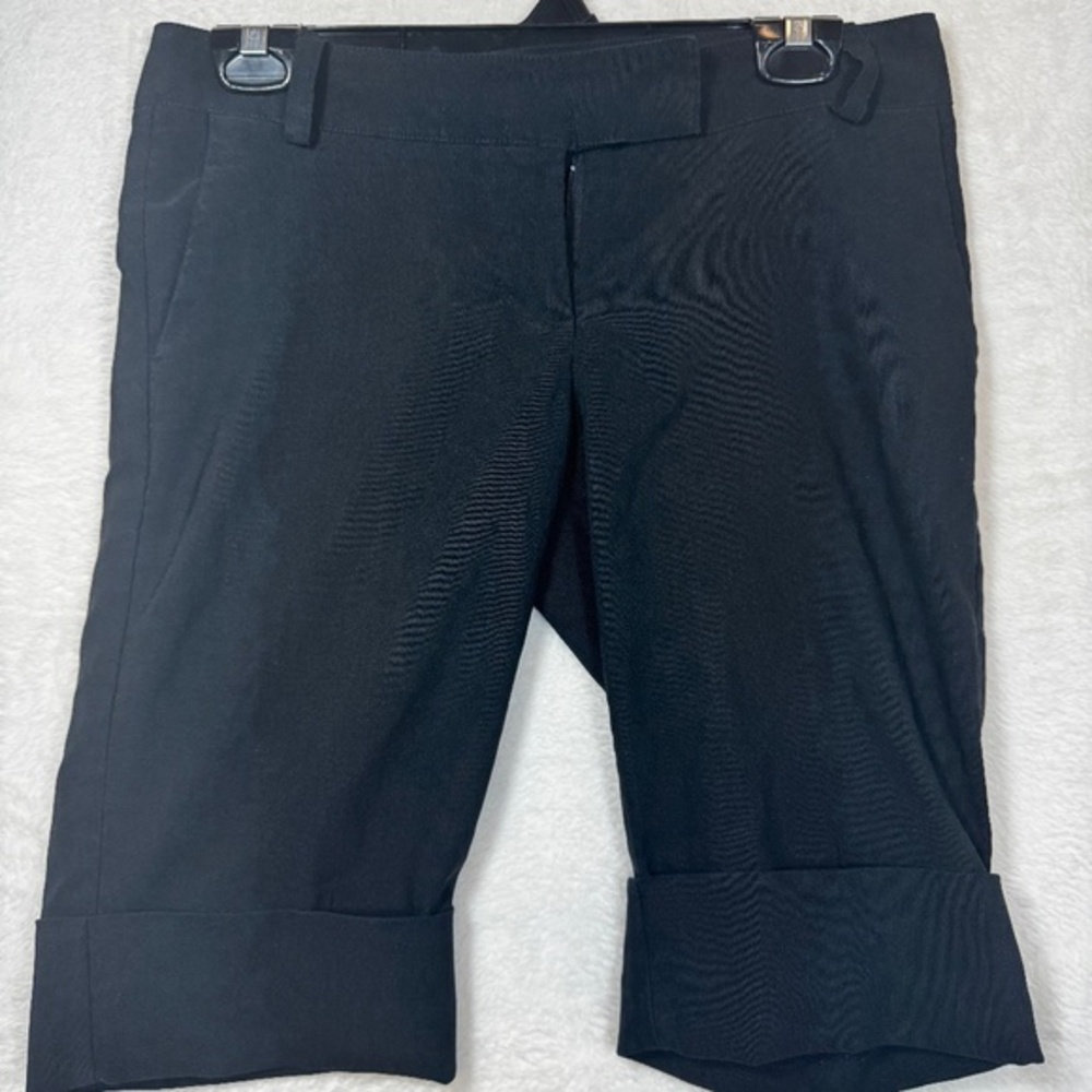 Seduction Capri Pants Womens Size 5 Black Mid Rise Academia Mid Thigh Goth